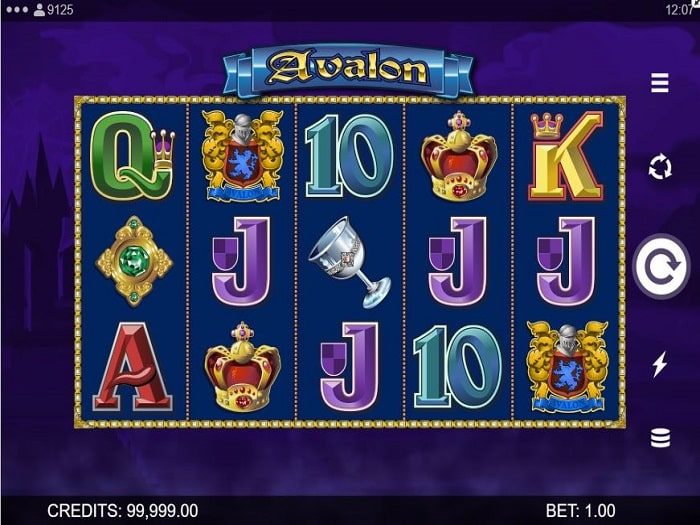 Avalon slot game reels view