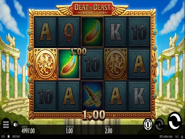 Beat the beast griffin’s gold slot game interface canada