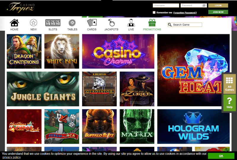 Casino Tropez screenshot España