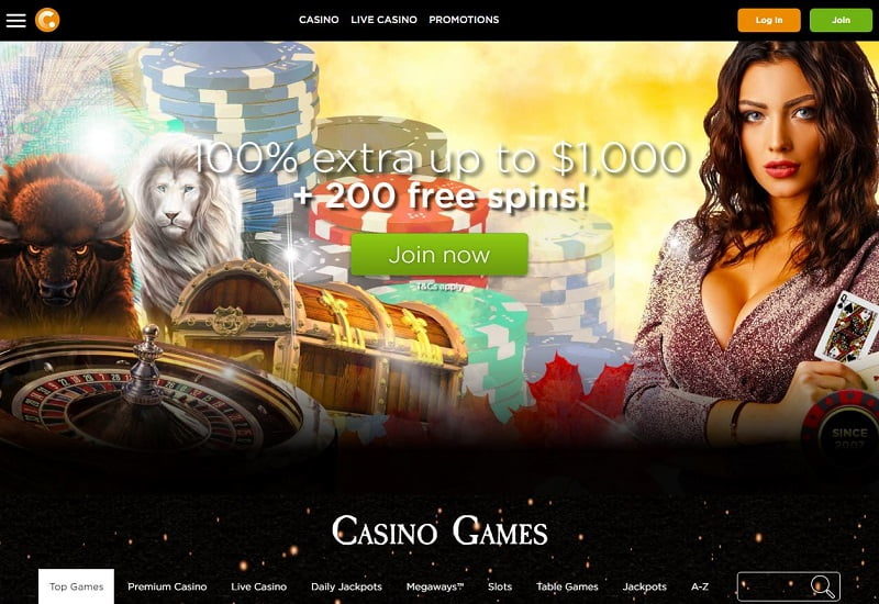 casino.com canada homepage screenshot CA