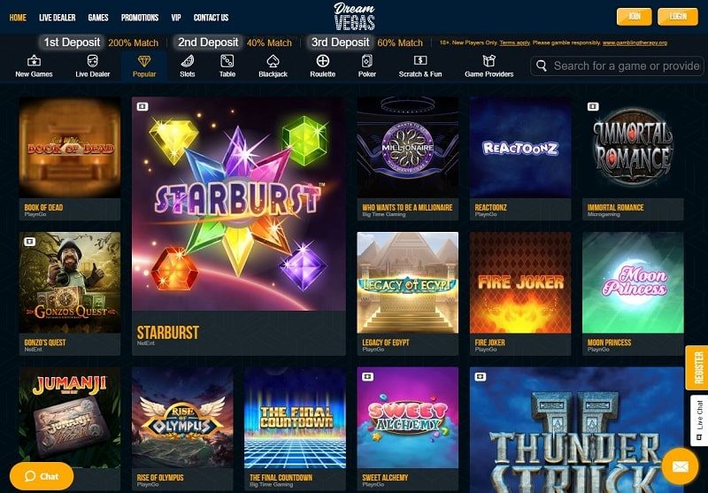 dream vegas casino logo review España