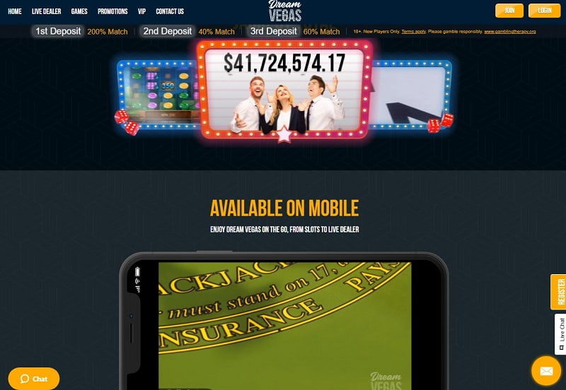 dream vegas casino logo review