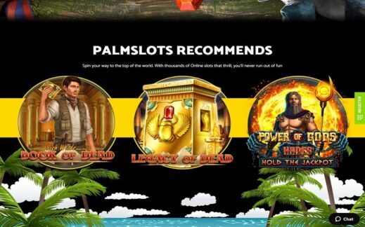 Games recommended to play at Palmslots casino España