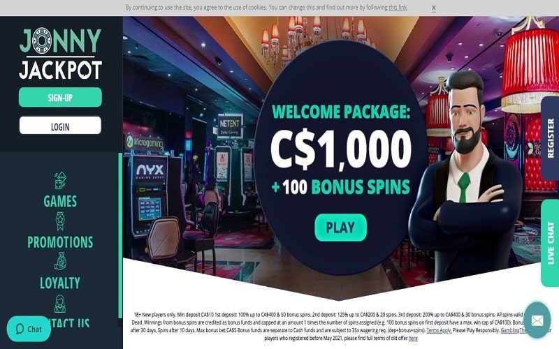 Jonny Jackpot Casino homepage España