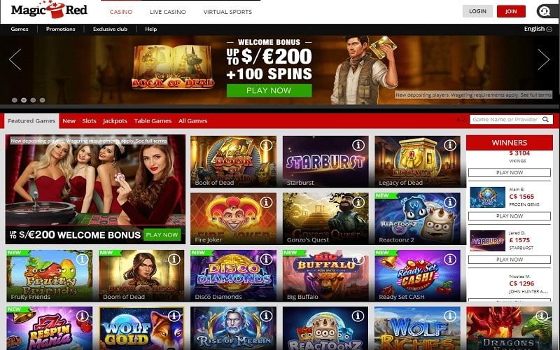 Magic Red Casino homepage España