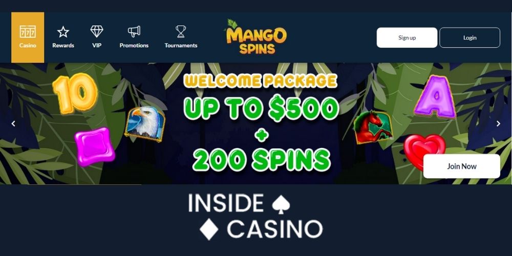 Mango spins welcome bonus