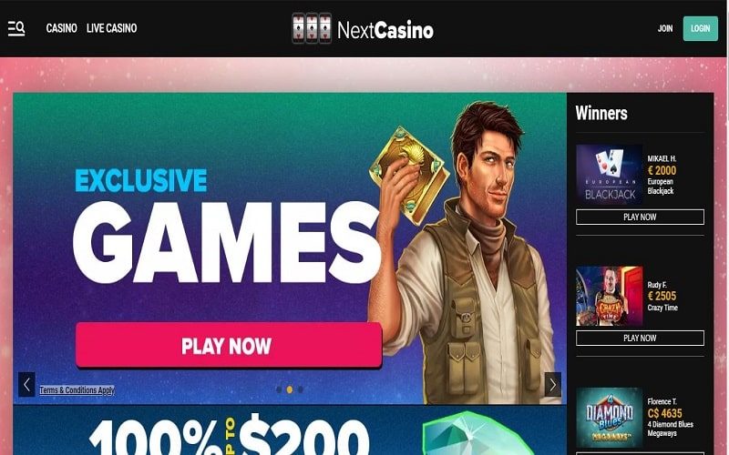 Play exclusive games at Next Casino España
