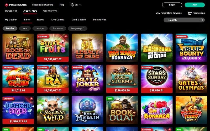 Pokerstars Casino online slots to play in España