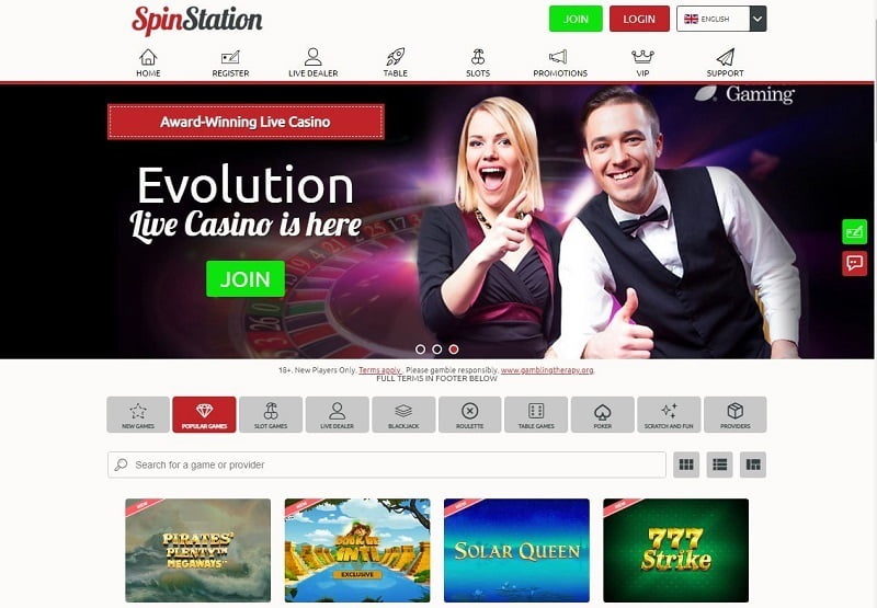 Spin Station Casino online slot games España
