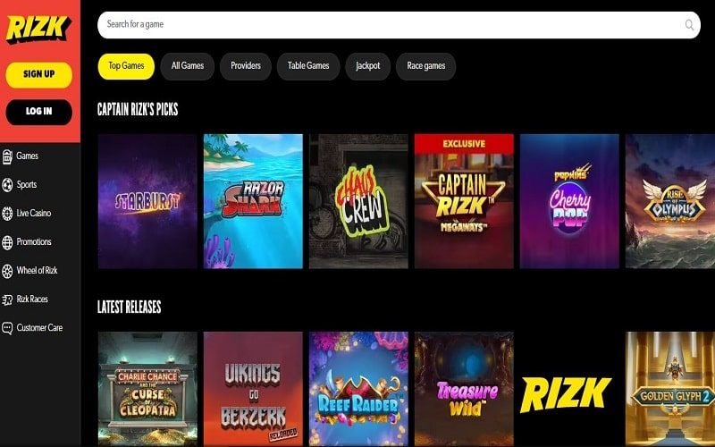 Top Games at Rizk Casino España