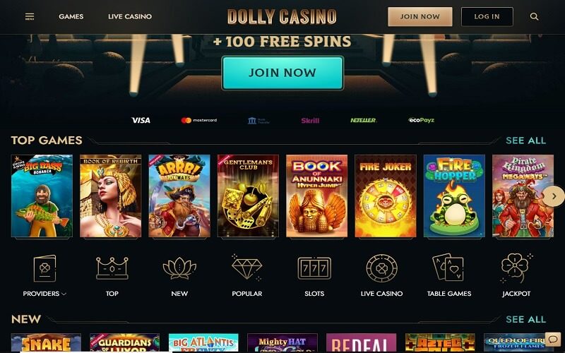 Top games to play at Dolly casino España
