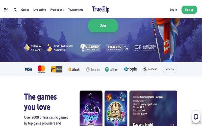 True Flip Casino top online casino games and providers
