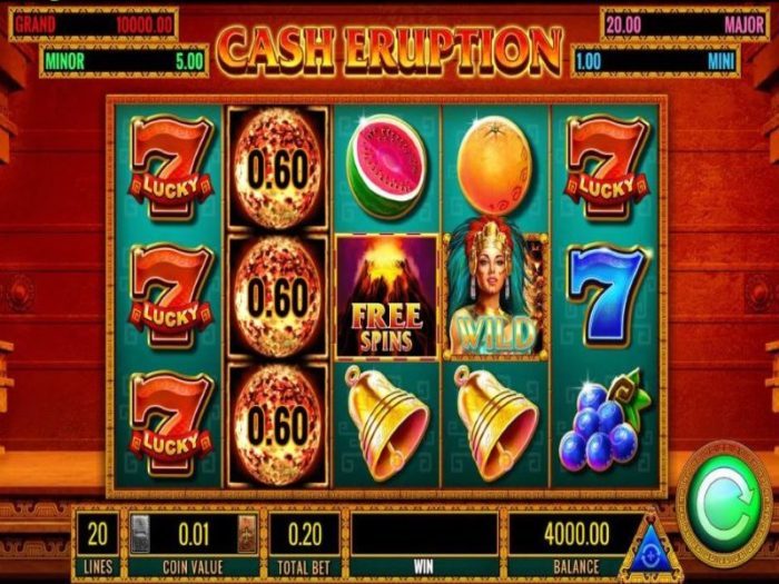 Cash eruption slot game by igt reels view ca