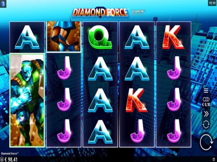 Diamond force slot game by microgaming reels view ca