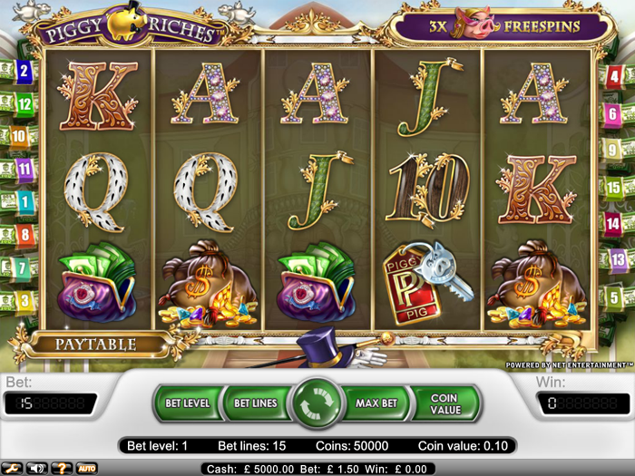 Piggy riches slot game by netent reels view ca