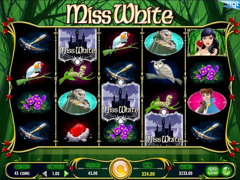 Miss white slot by igt reels view