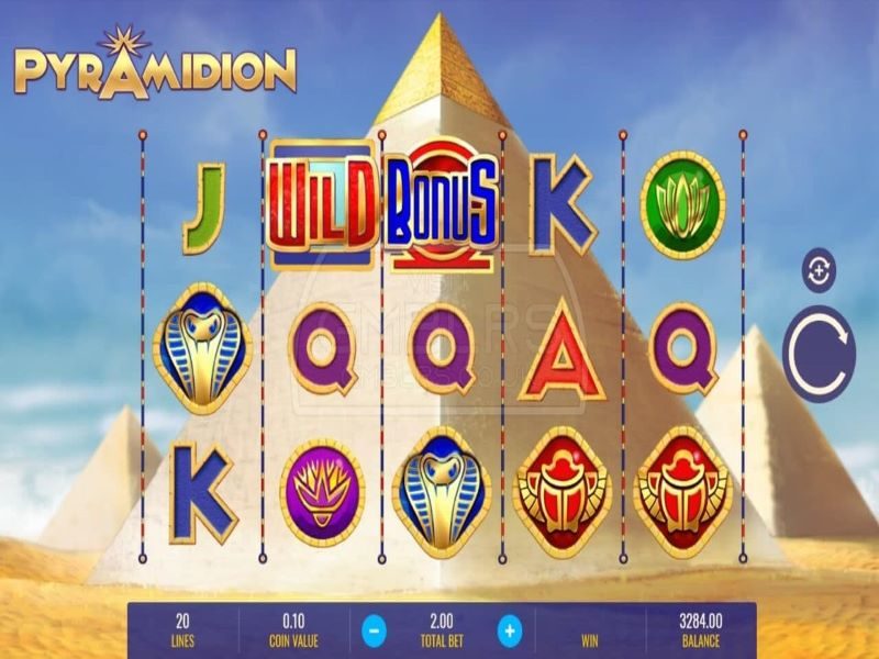 Pyramidion slot game igt reels view ca