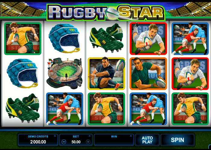 Rugby star slot game reels view ca