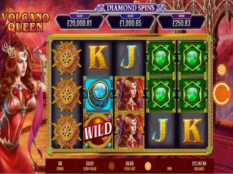 Volcano queen diamond spins slot review igt reels